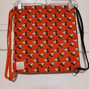 Disney Little Miss Matched Reversible Drawstring Backpack Mickey Mouse Red White